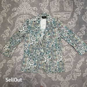 Toni Garment Women's Floral Jacquard Blazer Multicolor Size M Formal